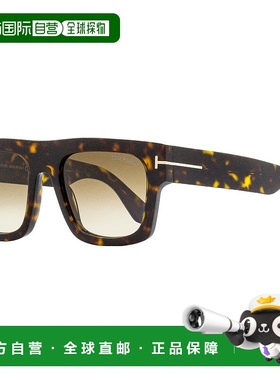 自营Tom Ford 男士平顶太阳镜 TF711 Fausto 52F 深哈瓦那 53 毫