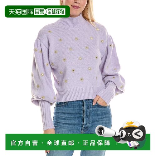自营FARM Rio Mirror Embroidery Knit Sweater - soft lilac 美