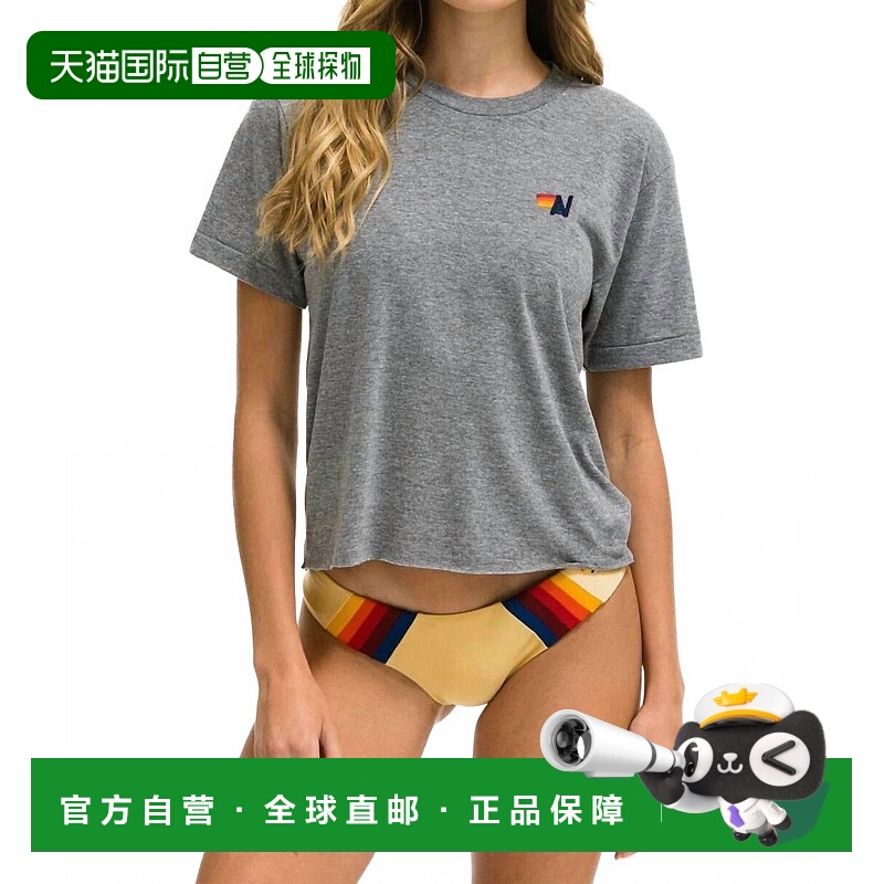 自营aviator nationBasic Boyfriend Tee In Heather Grey - heat