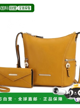 自营 mia k collectionLux Hobo Bag with Wallet- 2 pcs - musta