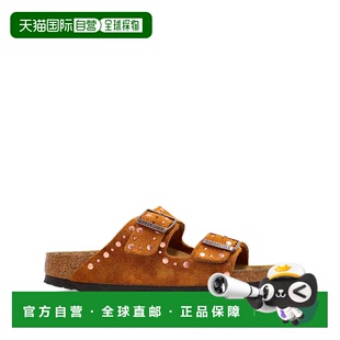 自营birkenstockArizona铆钉棕色绒面革双表带-橙色 美国奥莱直发