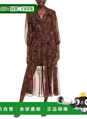 自营Julia Jordan Maxi衬衫裙-红色 美国奥莱直发连衣裙