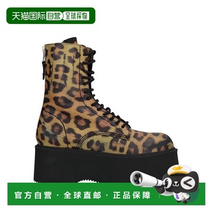 ANIYE 女士时装 靴 豹纹 1h可退 软真皮坡跟厚底靴 美国直邮