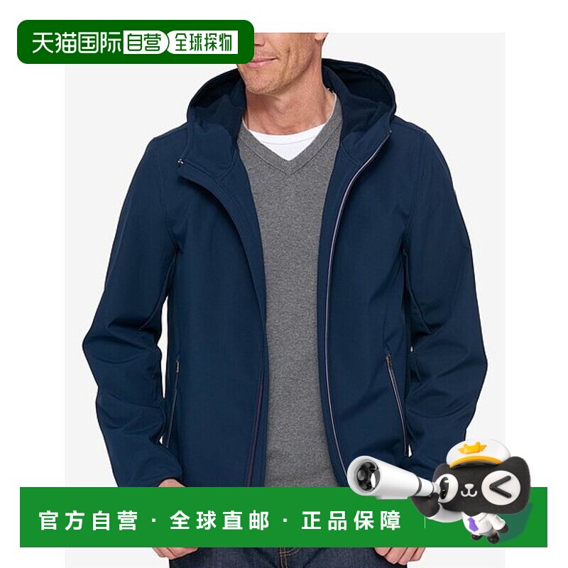 【美国直邮】tommy hilfiger 男士 外套连帽夹克拉链羊毛软壳