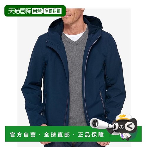 【美国直邮】tommy hilfiger 男士 外套连帽夹克拉链羊毛软壳