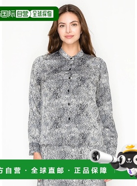 自营yal new york灰色蛇纹长袖衬衫衬衫-灰色 美国奥莱直发