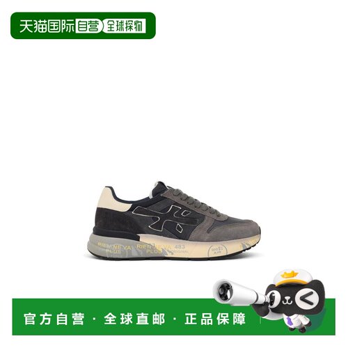 自营premiata'Mick 8433' 灰色麂皮混纺运动鞋-灰色 美国奥莱直发