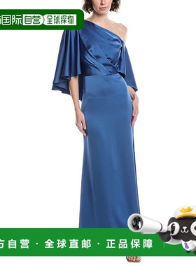 自营Theia Kia Cape Gown - blue 美国奥莱直发连衣裙