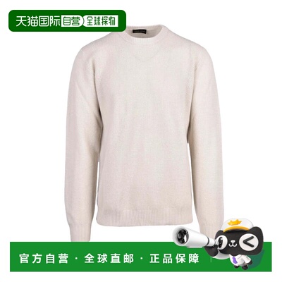 自营roberto collina白色羊毛衫羊绒圆领毛衣-白色 美国奥莱直发