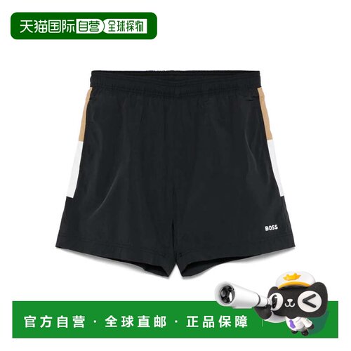 自营Hugo Boss Men's Zepha Standard Length Swim Trunks, Black