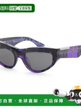 自营 Burberry Women's 55mm Check Violet Sunglasses - check v