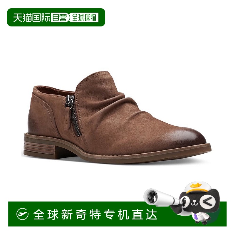 1h可退 【美国直邮】Clarks Camzin Pace 女士褶皱拉链低踝靴 时