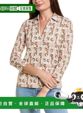 自营 J.McLaughlin Aida Catalina布面上衣-粉红色 美国奥莱直发