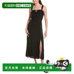 自营saltwater luxe海水风情中长款背心连衣裙-黑色 美国奥莱直发