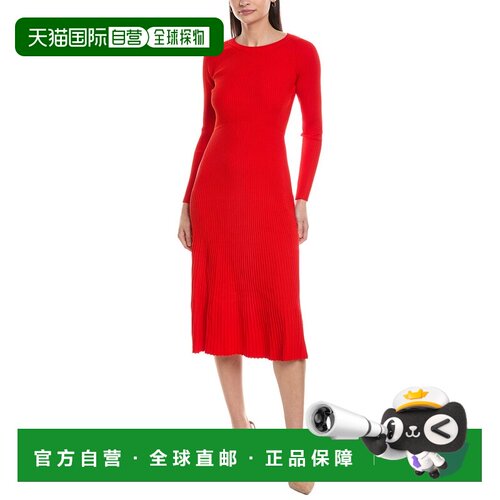 自营Elie Tahari The Delaney Dress - Red 连衣裙美国直发奥莱