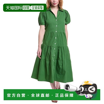自营Jude Connally Betsy Shirtdress - green 美国奥莱直发