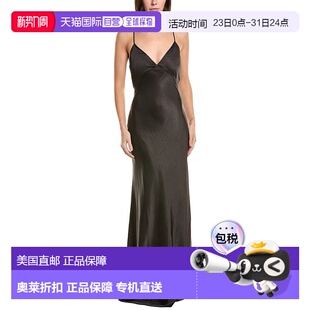 Addie black Satin Dress 美国奥莱直发连衣裙 Cami 自营Milly