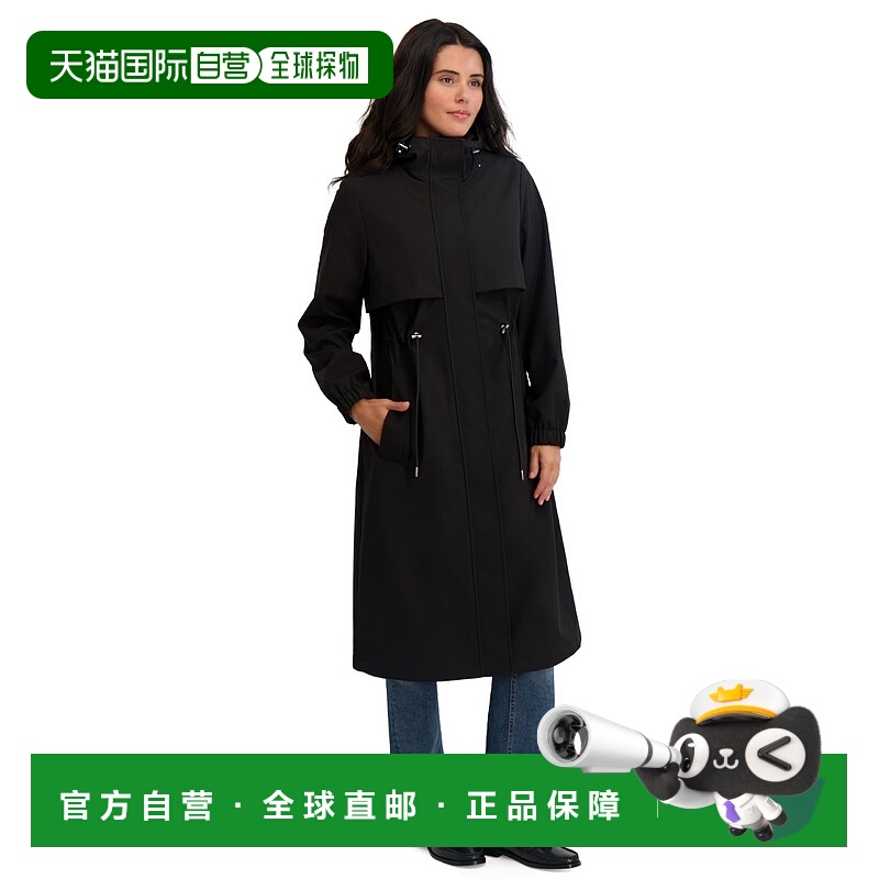 自营TAHARI Women's Softshell Trench Coat Lightweight Windpro
