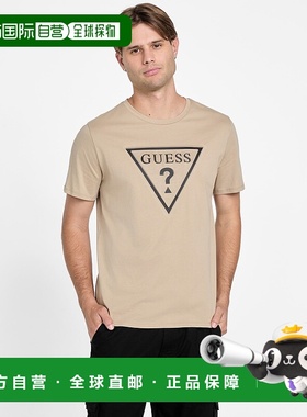 自营guess生态Kris标志T恤-天然锡耶纳 美国奥莱直发