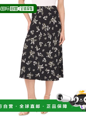 自营CeCe Midi裙子-黑色 美国奥莱直发半身裙a字裙
