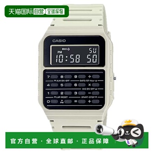 自营Casio Men's Vintage Calculator Watch with White Band - C