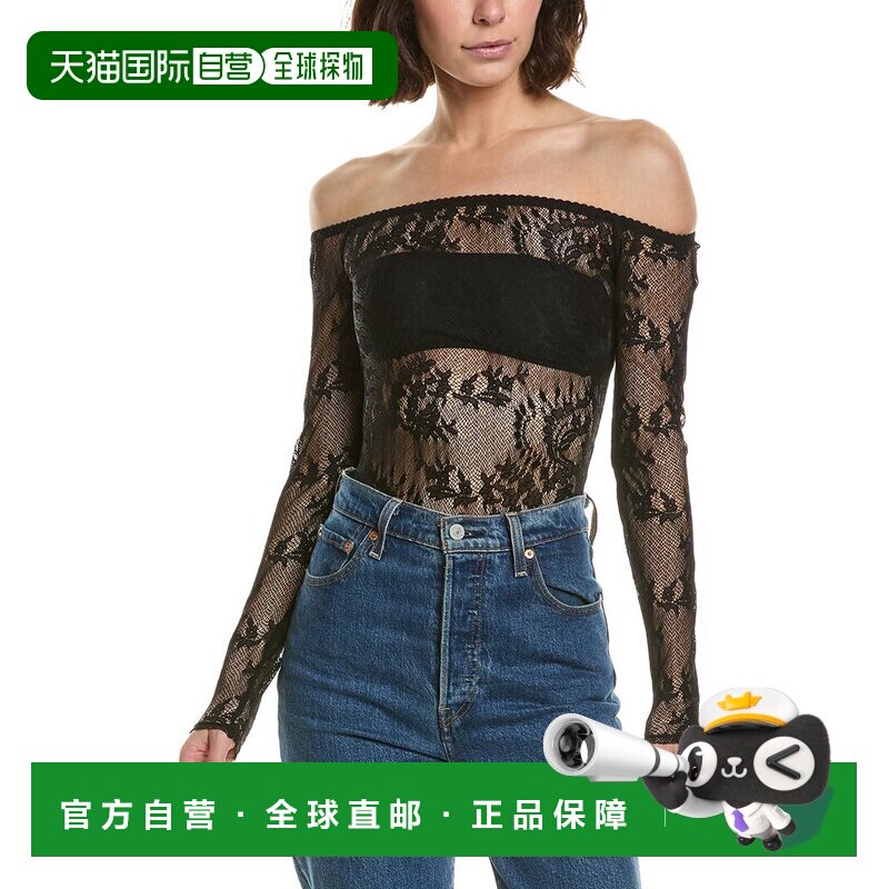 自营L'AGENCE Peonie紧身衣-黑色 美国奥莱直发性感