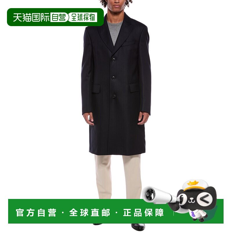 自营BOSS Hugo Boss Hyde羊毛大衣-蓝色 美国奥莱直发男装图片