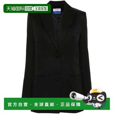 自营off-whiteivory Women's Single-Breasted Virgin-Wool Blaze