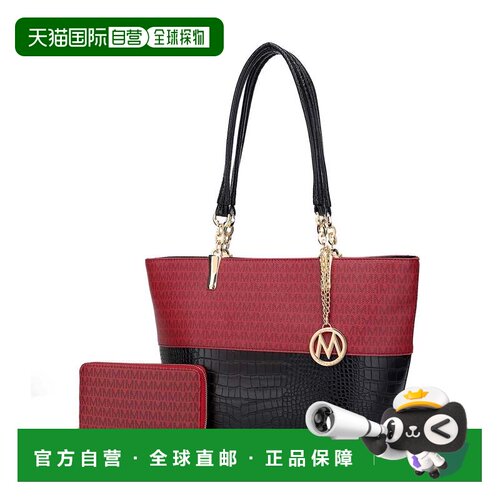 自营mia k collectionSasha Tote Bag with Wallet Vegan Leather