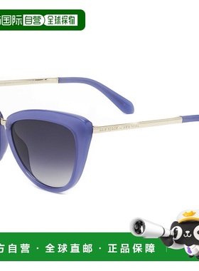 自营 Kate Spade中性款56毫米灰色太阳镜-黑色哈瓦那 美国奥莱直