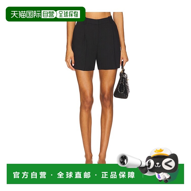 1h可退 香港直邮潮奢 ANINE BING 女士 黑色 Trent 短裤 A0511226