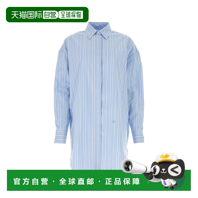 1h可退 香港直邮潮奢 Off-white 女士 长袖细条纹衬衫 OWGE008F23