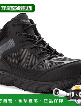 自营 Propet Seeley Hi MAU022MGYB男式9码黑色防水合成鞋头工作F
