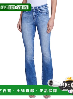 自营 L'AGENCE Selma高腰时尚婴儿靴Balboa牛仔裤-蓝色 美国奥莱