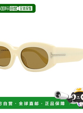 自营Tom Ford女式Cielle太阳镜TF1187 25E象牙色52mm-25E 美国奥
