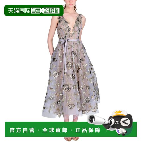 自营Marchesa Notte A-Line Cocktail Dress - multi 美 美国奥
