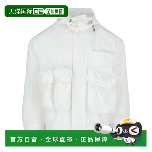 自营salvatore ferragamoHooded Utility Jacket - white 美国奥