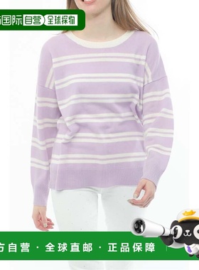 自营incashmereCashmere Stripe Crew Neck Pullover - lily+whit