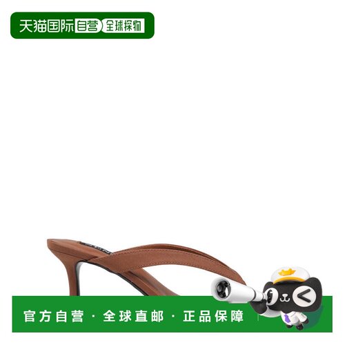 自营senso米色中跟夹趾皮凉鞋-棕色 美国奥莱直发