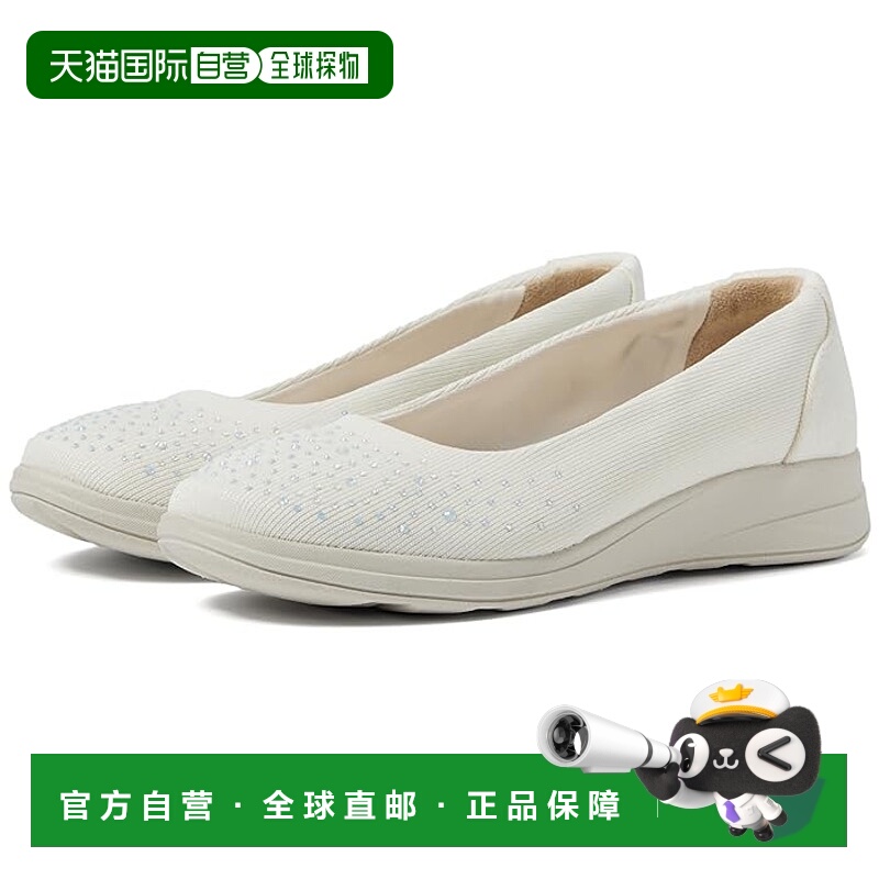 1h可退 香港直邮潮奢 bzees 女士 金色亮面直入式乐福鞋 white白