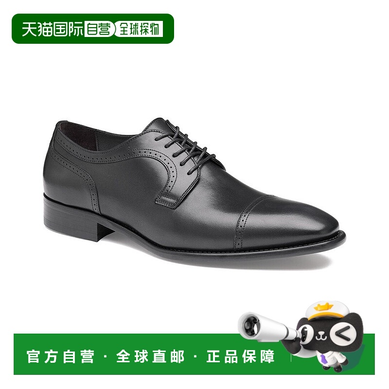 自营Johnston & Murphy Cormac Cap Leather Oxford - black 美国