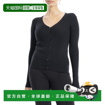 自营Max Studio Button Front Sweater - Black 开衫美国直发奥莱