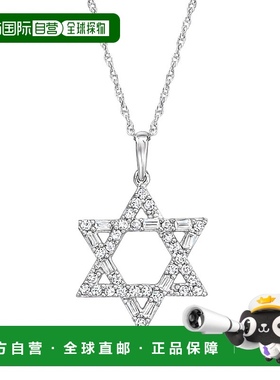自营 Ross-Simons Baguette and Round Diamond Star Of David Pe