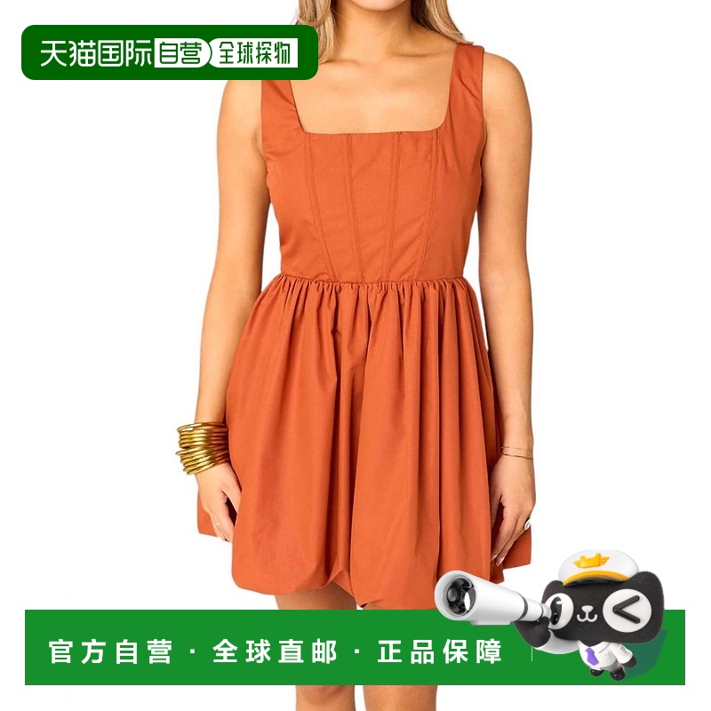 自营 buddyloveHeidi Bubble Mini Dress In Burnt Orange - burn