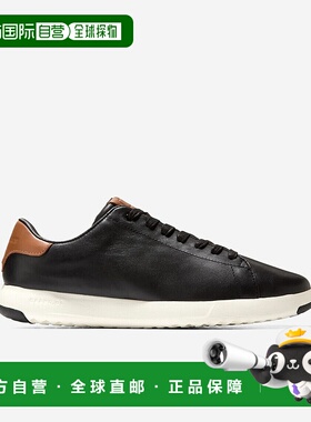 自营Cole Haan GrandPro C23877运动鞋男式黑色皮革网球鞋ZOGG355