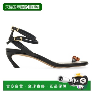 自营 lanvin黑色45毫米旋转式沙达尔-梅洛迪珠宝泵-黑色 美国奥莱