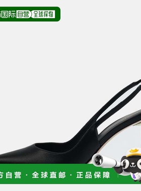 自营Le Silla Black Bella Satin Slingback Pumps - black 美国