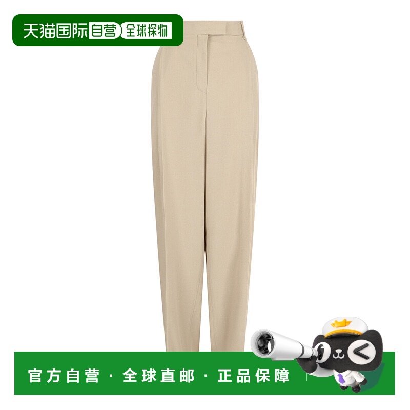 自营 salvatore ferragamo宽腿羊毛长裤-米白色 美国奥莱直发,女装/女士精品,休闲裤,淘宝优惠券,粉丝福利购,淘宝优惠卷