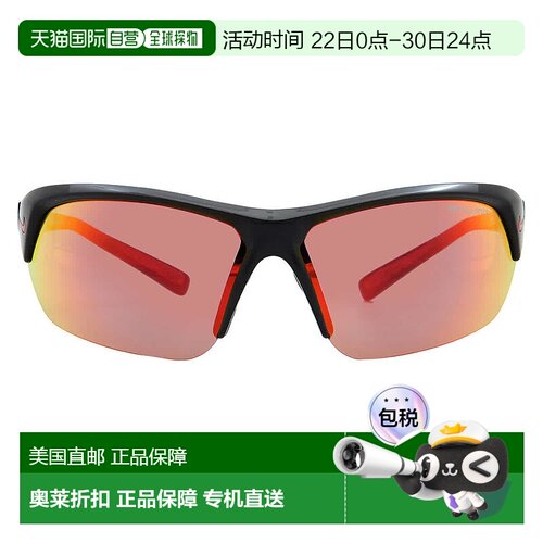 自营Nike Red Mirror Wrap Men's Sunglasses NIKE SKYLON ACE M