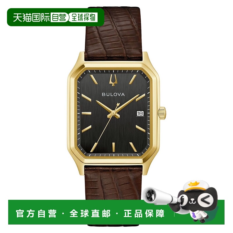 自营bulova宝路华男式Tony Bennett黑色表盘手表-黑色 美国奥莱直